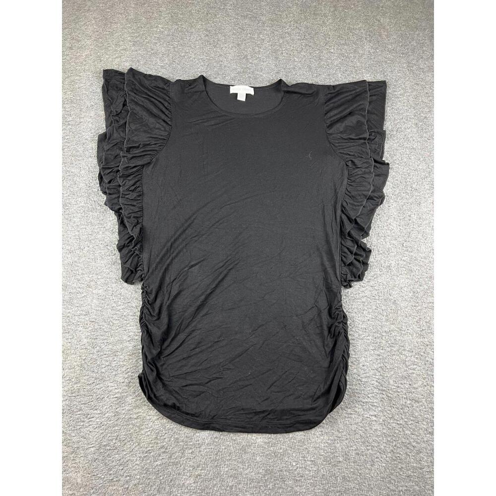 Black Women's Ruffled Sleeve Blouse Size Medium